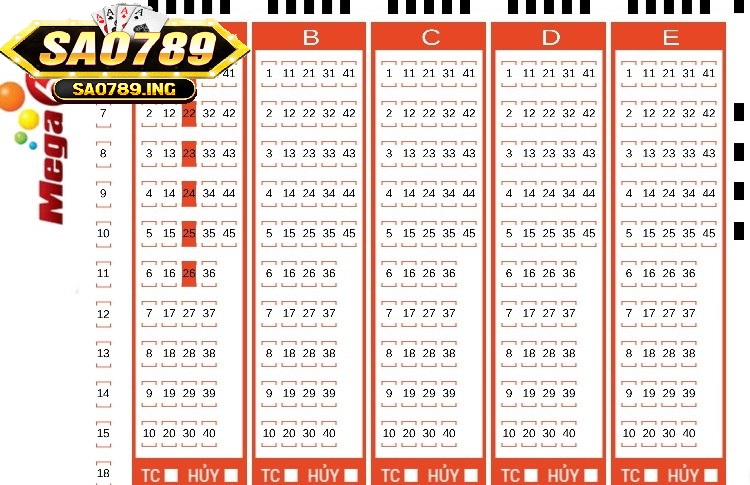Xổ số Mega 6/45 Sao789 hướng dẫn cách chơi vé số đơn